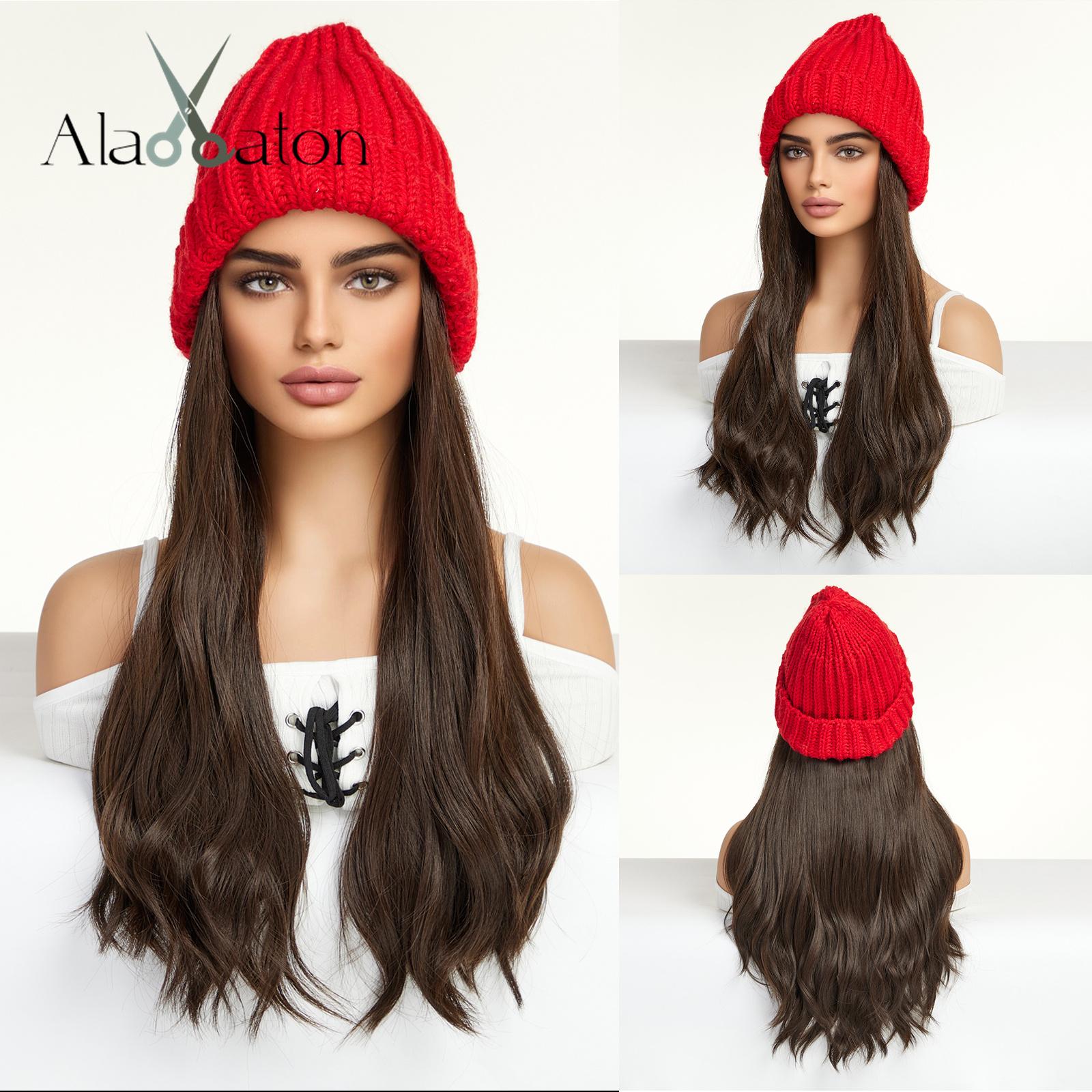 ALAN EATON Hat Wigs Cap with Hair Straight Natural Black Color Connect Winter Knitted Beanie Synthetic Hair Women Daily Party High Temperature
ALAN EATON Hat Wigs Cap with Hair Straight Natural Black Color Connect Winter Knitted Beanie Synthetic Hair Women Daily Party High Temperature