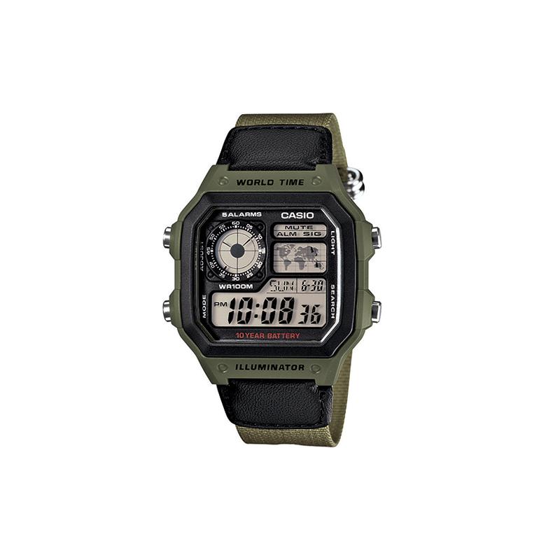 Casio STANDARD series small square movement ten years of electricity quartz movement canvas strap Japanese and Korean watch men s watch AE-1200WHB-3B чёрный
Casio STANDARD series small square movement ten years of electricity quartz movement canvas strap Japanese and Korean watch men s watch AE-1200WHB-3B чёрный