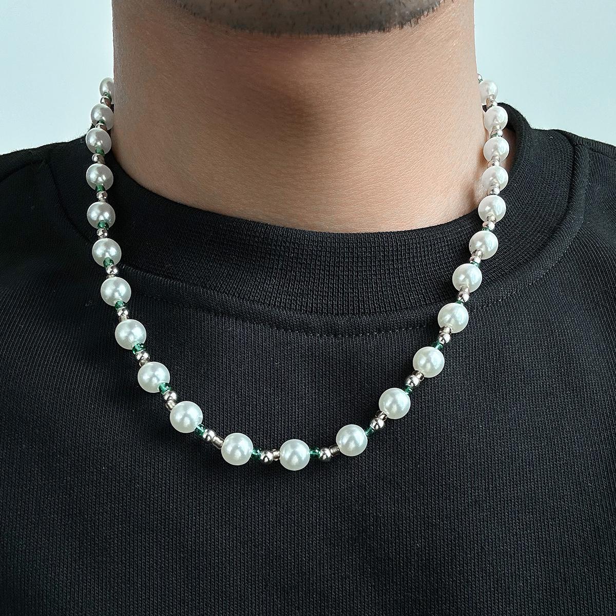 Ingemark Hip Hop Imitation Pearl Chain Necklace for Men Fashion Statement Vintage Beads Clavicle Choker Male Neck Jewelry Gift
Ingemark Hip Hop Imitation Pearl Chain Necklace for Men Fashion Statement Vintage Beads Clavicle Choker Male Neck Jewelry Gift
