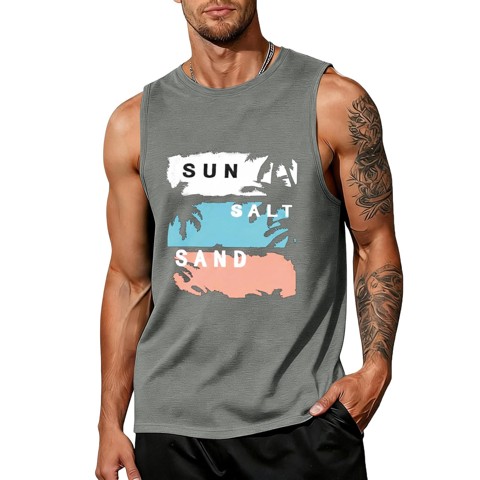 Men’s Sleeveless Tank Top Crew Neck Casual Muscle Shirt Relaxed Fit Soft Fabric Beach Graphic Print Sun XXL
Men’s Sleeveless Tank Top Crew Neck Casual Muscle Shirt Relaxed Fit Soft Fabric Beach Graphic Print Sun XXL