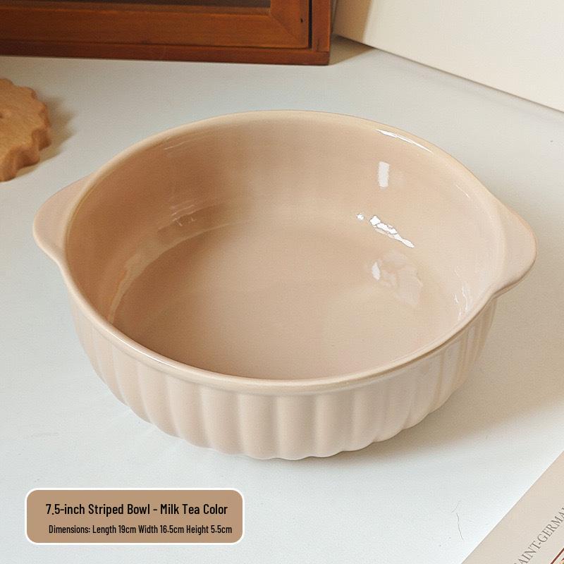 Creamy Ceramic Double-Ear Bowl for Air Fryer, Microwave, Oven, Salad, and Steamed Eggs
Creamy Ceramic Double-Ear Bowl for Air Fryer, Microwave, Oven, Salad, and Steamed Eggs