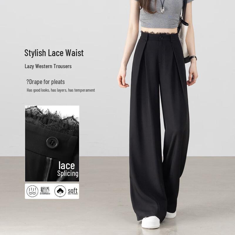 Women s High Waist Casual Pants with Lace Trim S
Women s High Waist Casual Pants with Lace Trim S