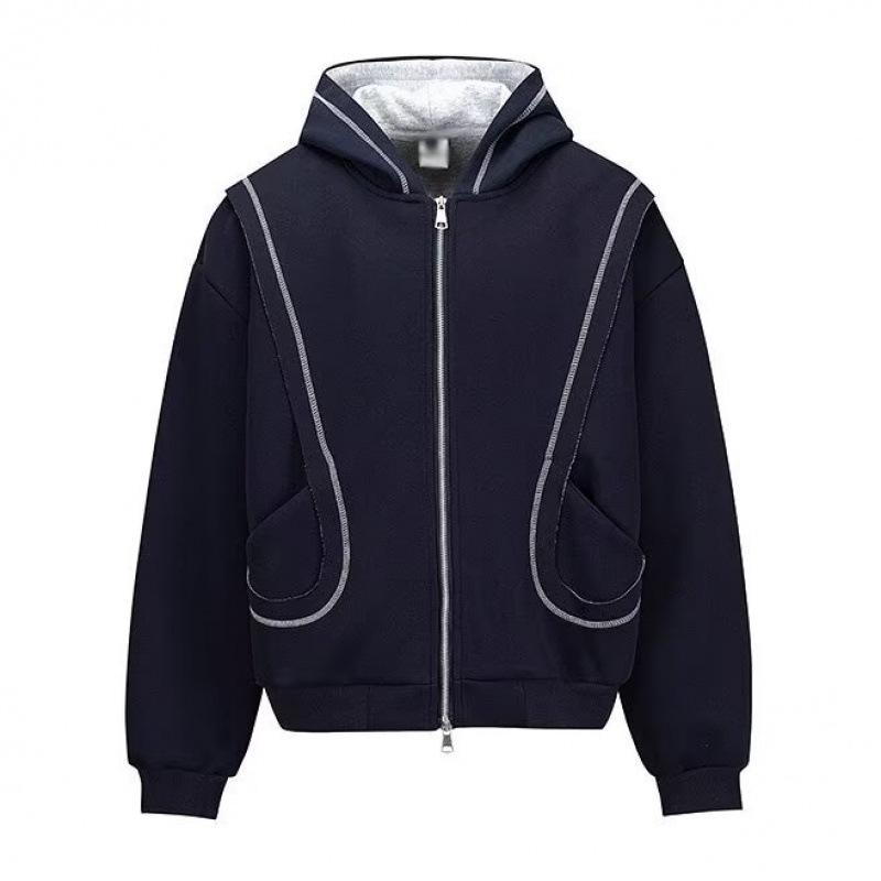 Unisex Trendy Deconstructed Zipper Hoodie with Contrast Stitching for Spring and Autumn L синий
Unisex Trendy Deconstructed Zipper Hoodie with Contrast Stitching for Spring and Autumn L синий