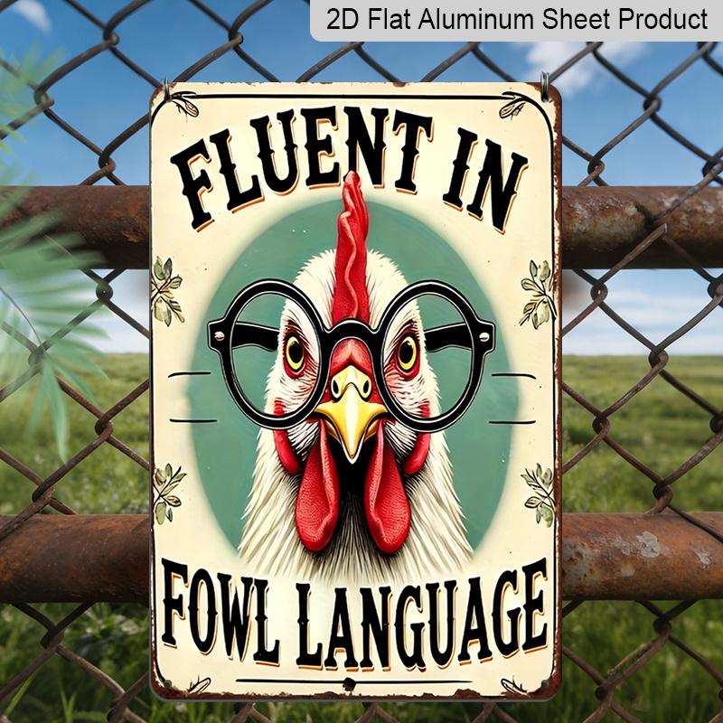 2D Flat - Chicken Fluent Fowl Language Aluminum Wall Art - 8*12 Inches, Perfect for Fall Home Decor for Home, Bar, Garage, Bathroom, Office or Room 20*30cm
2D Flat - Chicken Fluent Fowl Language Aluminum Wall Art - 8*12 Inches, Perfect for Fall Home Decor for Home, Bar, Garage, Bathroom, Office or Room 20*30cm