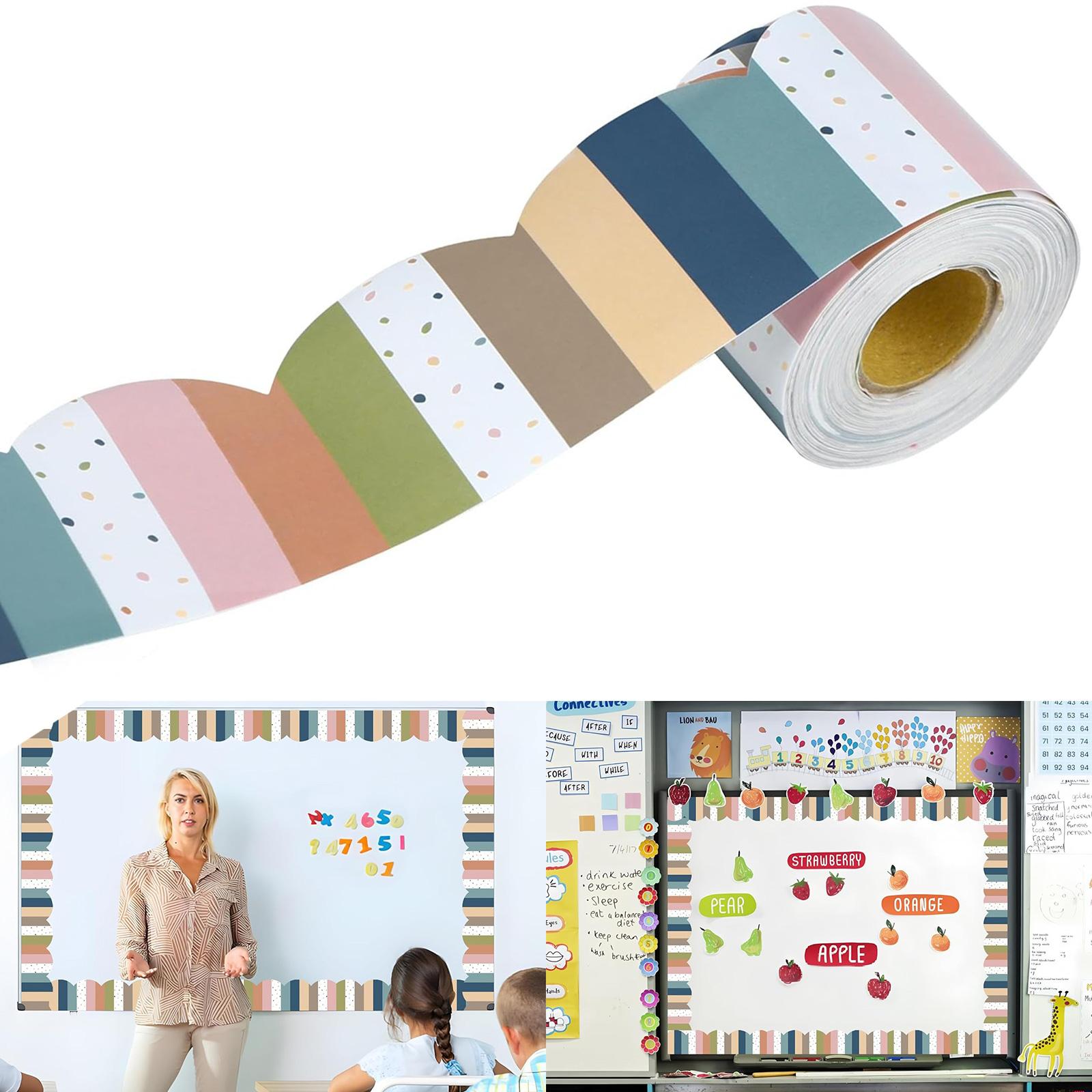 15.2m Bulletin Board Borders Colorful Border Trim Decorative Sticker Bulletin Border Trim for Classroom Decorations
15.2m Bulletin Board Borders Colorful Border Trim Decorative Sticker Bulletin Border Trim for Classroom Decorations