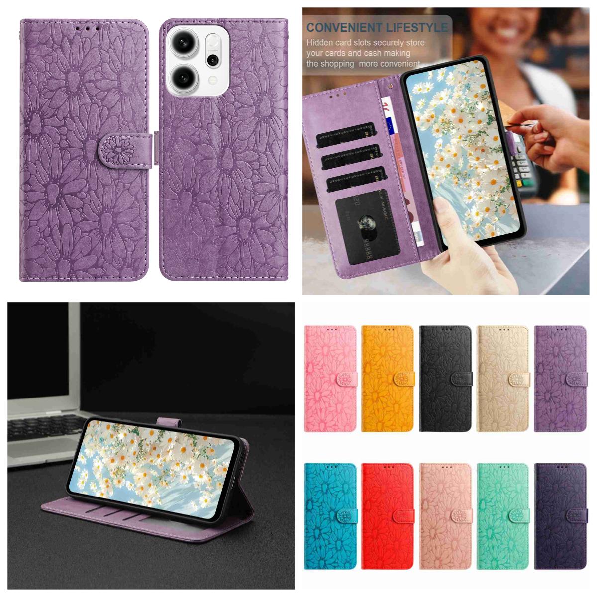 10-Color Daisy Embossed Flip Card Case for Oppo A17 A18 A54 A58 A76 A77 Reno8,Reno8 Lite,Find X8 Pro,Find X5,Reno14 Pro... Oppo A17 світло-фіолетового кольору
10-Color Daisy Embossed Flip Card Case for Oppo A17 A18 A54 A58 A76 A77 Reno8,Reno8 Lite,Find X8 Pro,Find X5,Reno14 Pro... Oppo A17 світло-фіолетового кольору