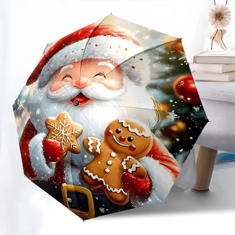 1pc Christmas Gingerbread Man Auto-Folding Umbrella, Portable 3-Fold Design with Iron Frame for Outdoor Use, Festive Gift for Fans, Travelers, Daily U
1pc Christmas Gingerbread Man Auto-Folding Umbrella, Portable 3-Fold Design with Iron Frame for Outdoor Use, Festive Gift for Fans, Travelers, Daily U