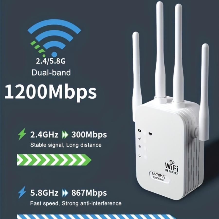 Бездротовий ретранслятор 1200 Мбіт/с Маршрутизатор сигналу 2.4G 802.11N Бездротовий подовжувач Wi-Fi великого радіусу дії Підсилювач WIFI білий
Бездротовий ретранслятор 1200 Мбіт/с Маршрутизатор сигналу 2.4G 802.11N Бездротовий подовжувач Wi-Fi великого радіусу дії Підсилювач WIFI білий