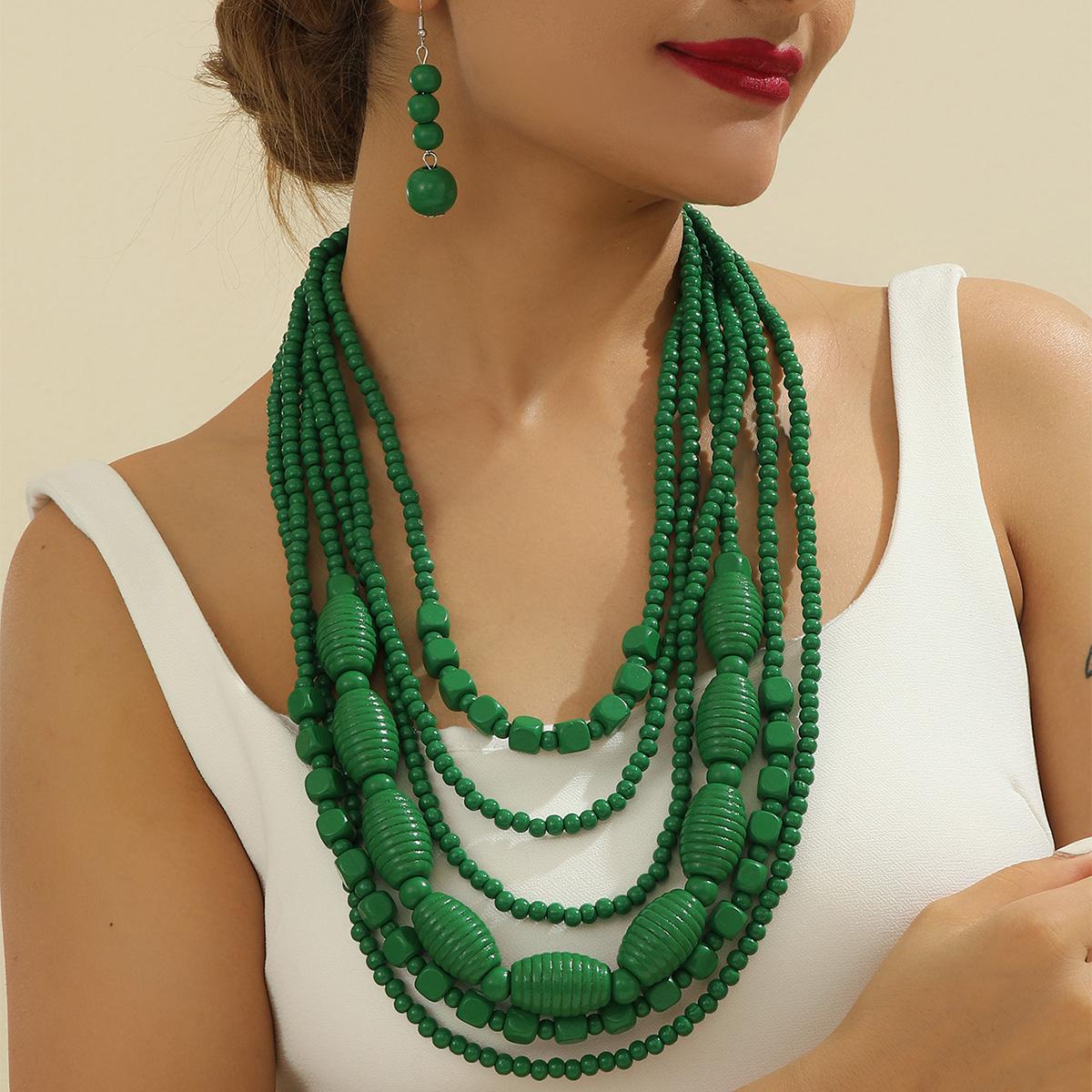 Красочные многослойные наборы чокеров и ожерелий из деревянных бусин в африканском стиле с цирконами, красочный богемный комплект ожерелья и серег, украшение для вечеринки
Красочные многослойные наборы чокеров и ожерелий из деревянных бусин в африканском стиле с цирконами, красочный богемный комплект ожерелья и серег, украшение для вечеринки