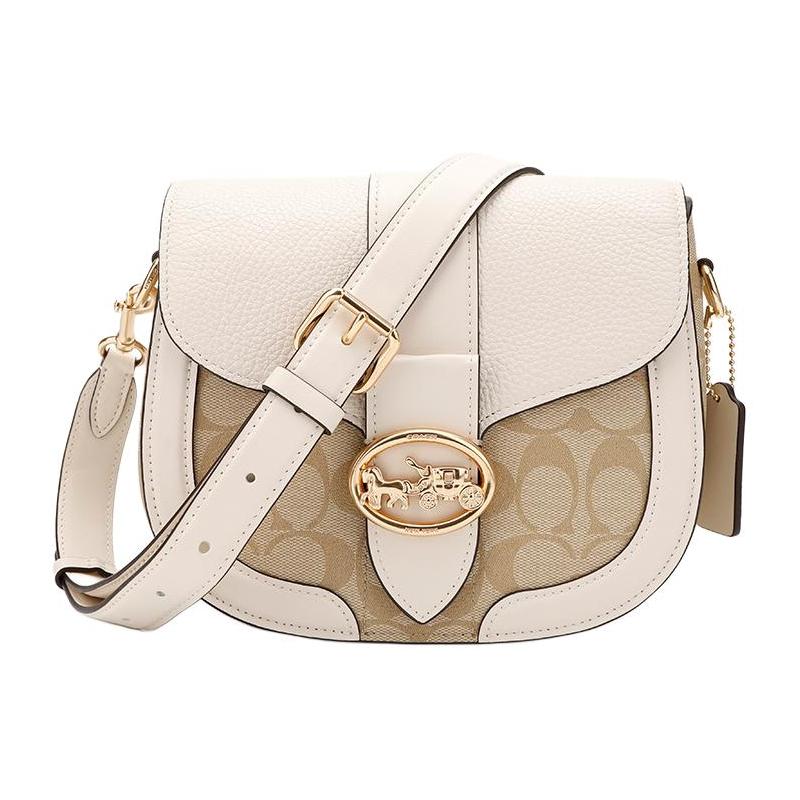 COACH crossbody bag Georgie 21 metal carriage buckle color block presbyopia print PVC with leather saddle shoulder small size women s beige with light золотий
COACH crossbody bag Georgie 21 metal carriage buckle color block presbyopia print PVC with leather saddle shoulder small size women s beige with light золотий