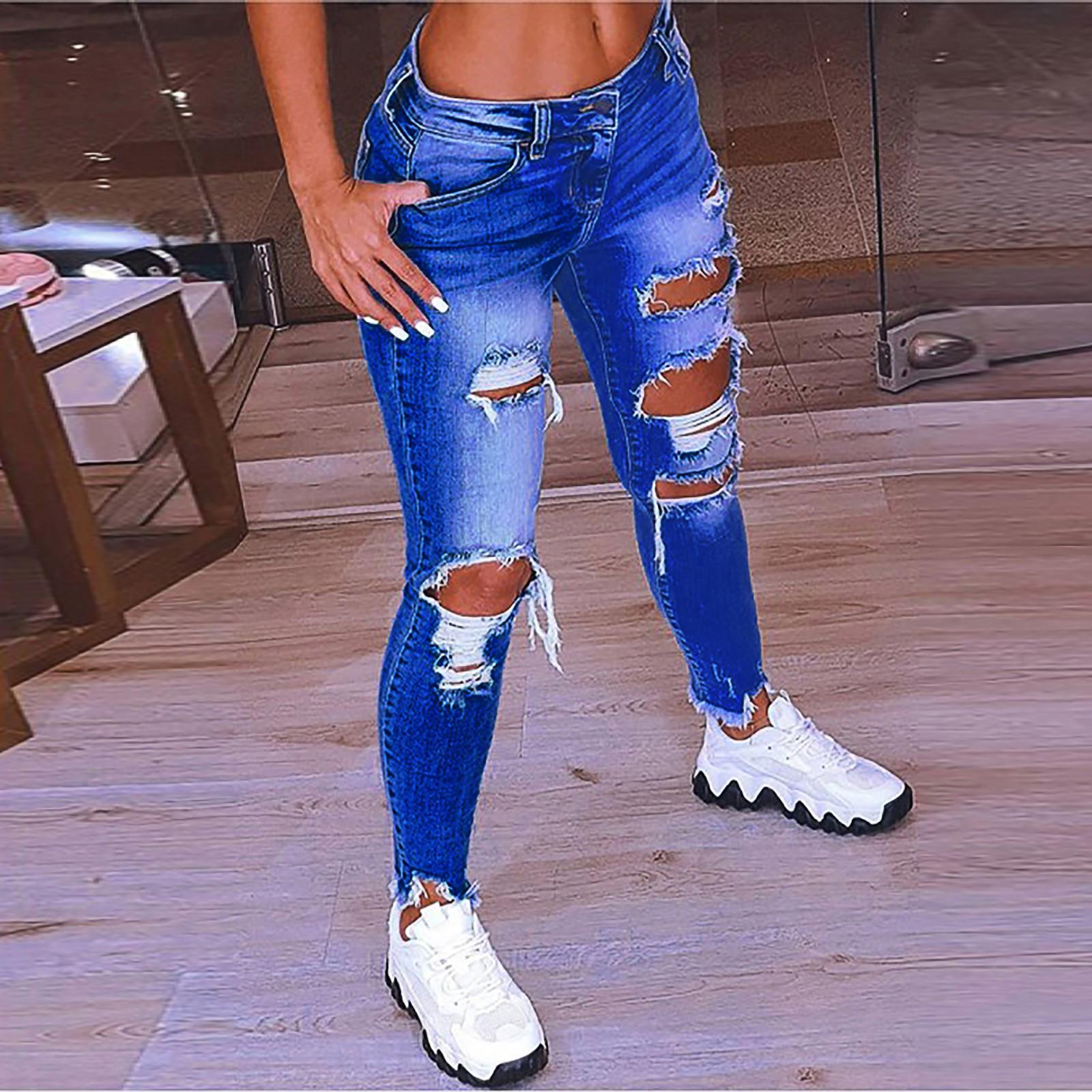 Women Color Hole Low Waist Jeans Flares Fashion Pants Trouser XXXXXL
Women Color Hole Low Waist Jeans Flares Fashion Pants Trouser XXXXXL