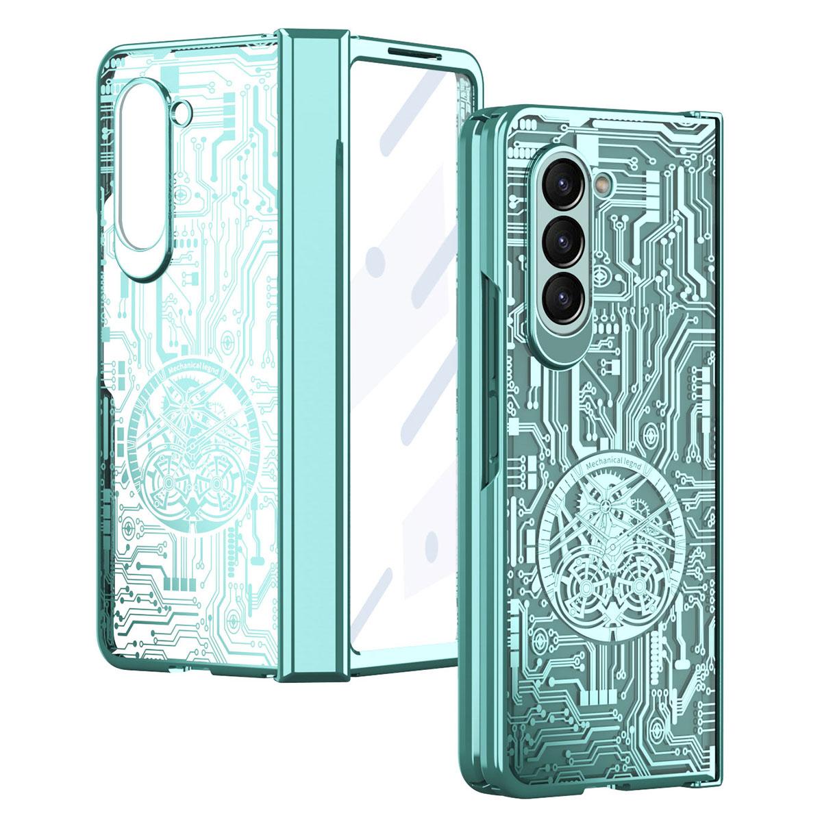 Mechanical Legend Series For Samsung Galaxy Z Fold5 5G Electroplating Phone Case All-Inclusive PC Cover with Tempered Glass Film Green
Mechanical Legend Series For Samsung Galaxy Z Fold5 5G Electroplating Phone Case All-Inclusive PC Cover with Tempered Glass Film Green