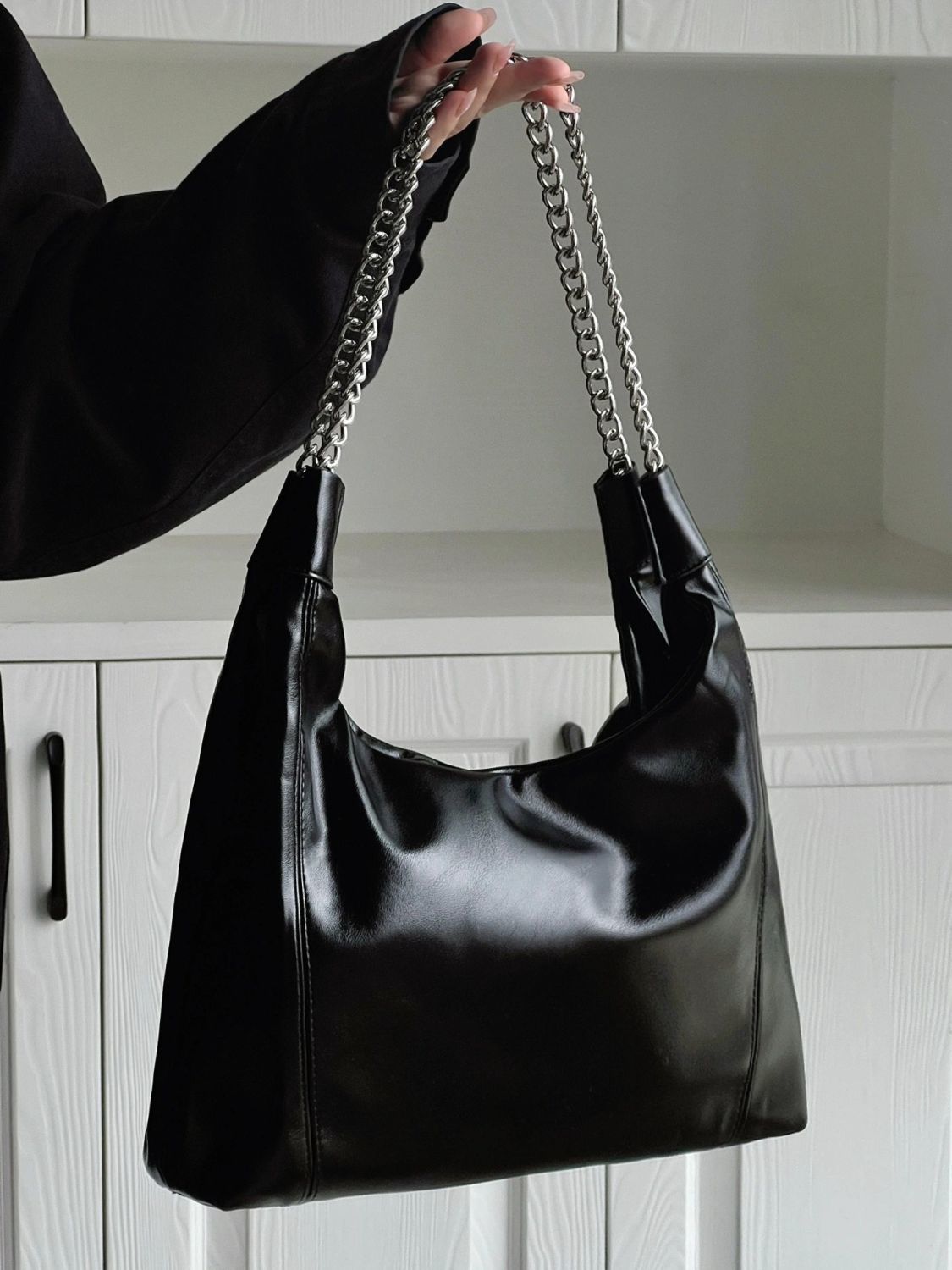 JIAERDI Vintage Black Tote Bag Women 2025 Retro Chain Chic Casual Handbag Purse Ladies Large Capacity Shoulder Bags Bolsos Mujer чёрный
JIAERDI Vintage Black Tote Bag Women 2025 Retro Chain Chic Casual Handbag Purse Ladies Large Capacity Shoulder Bags Bolsos Mujer чёрный