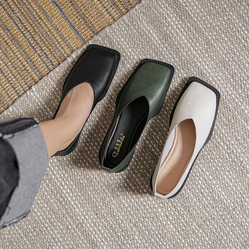 New flat shoes French retro small leather shoes loafers low heels large size beanie shoes women s grandma shoes women s shoes 34 чорний
New flat shoes French retro small leather shoes loafers low heels large size beanie shoes women s grandma shoes women s shoes 34 чорний