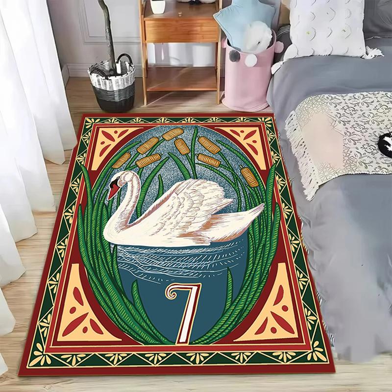 Elegant White Swan Area Rug Green Leaves Floral Pattern Non Slip Soft Carpet for Living Room Bedroom Dining Home Decor Rugs 50cm x 80cm
Elegant White Swan Area Rug Green Leaves Floral Pattern Non Slip Soft Carpet for Living Room Bedroom Dining Home Decor Rugs 50cm x 80cm