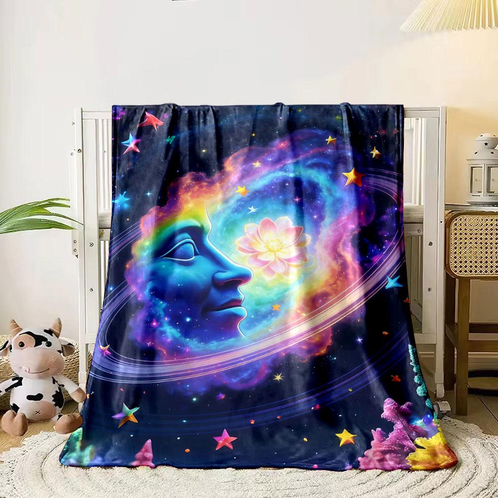 A cosmic face amid colorful nebula with stars, rings, and a glowing flower. for all seasons blanket lunch break throw gift 80cm x 120cm
A cosmic face amid colorful nebula with stars, rings, and a glowing flower. for all seasons blanket lunch break throw gift 80cm x 120cm