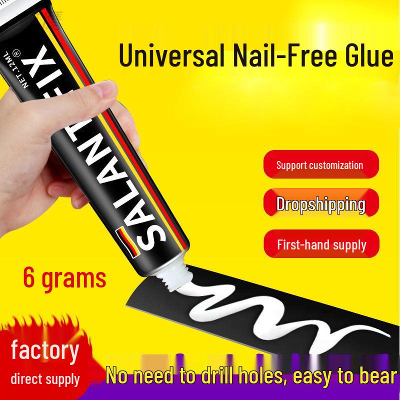 SALANTFIX Nail-Free Quick-Dry Adhesive MS Glue with Auxiliary Sticker, Small Size Black Tube SealantFix 6g білий
SALANTFIX Nail-Free Quick-Dry Adhesive MS Glue with Auxiliary Sticker, Small Size Black Tube SealantFix 6g білий