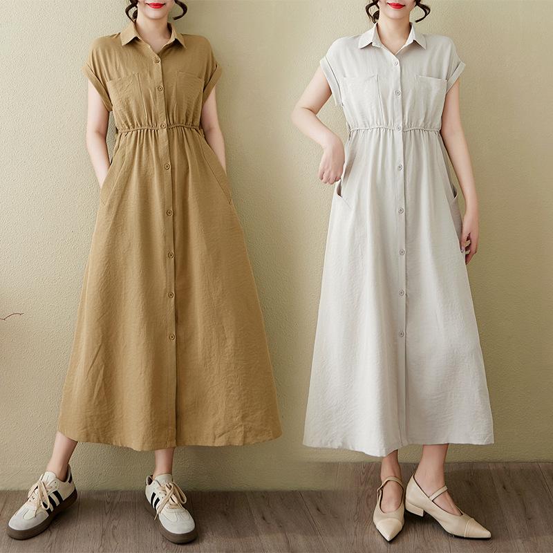 Summer 2025 Cotton Linen Long Cardigan Dress - Solid Color, Slim Fit, Literary Style XL
Summer 2025 Cotton Linen Long Cardigan Dress - Solid Color, Slim Fit, Literary Style XL