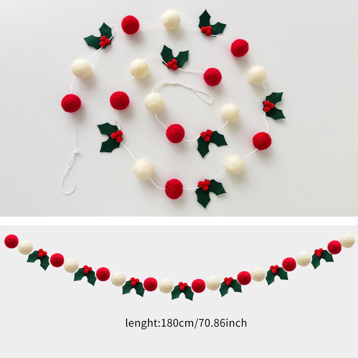 Christmas wool felt Christmas leaves red fruit ball string pull flag bunting suitable for Christmas wall hanging room decoration
Christmas wool felt Christmas leaves red fruit ball string pull flag bunting suitable for Christmas wall hanging room decoration