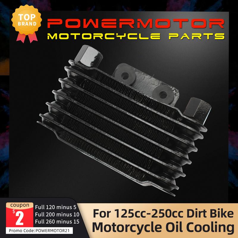 Universal Motorcycle Engine Oil Cooler 6 Row Cooling Radiator for 125CC-250CC Motorcycle Dirt Bike Scooter Go Cart Modified Part Black m12 x 1.25
Universal Motorcycle Engine Oil Cooler 6 Row Cooling Radiator for 125CC-250CC Motorcycle Dirt Bike Scooter Go Cart Modified Part Black m12 x 1.25