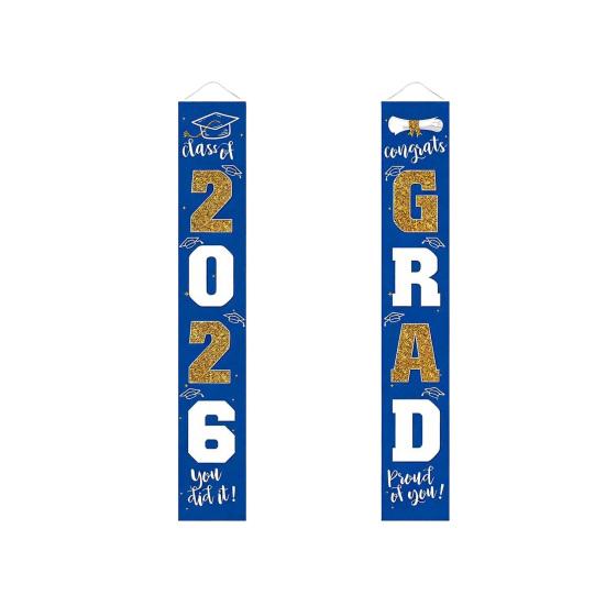 1 Pair 2026 Graduation Decoration Class of 2026 Congrats Grad Door Sign Indoor Outdoor Front Door Porch Hanging Banner for Graduation Party Supplies E
1 Pair 2026 Graduation Decoration Class of 2026 Congrats Grad Door Sign Indoor Outdoor Front Door Porch Hanging Banner for Graduation Party Supplies E