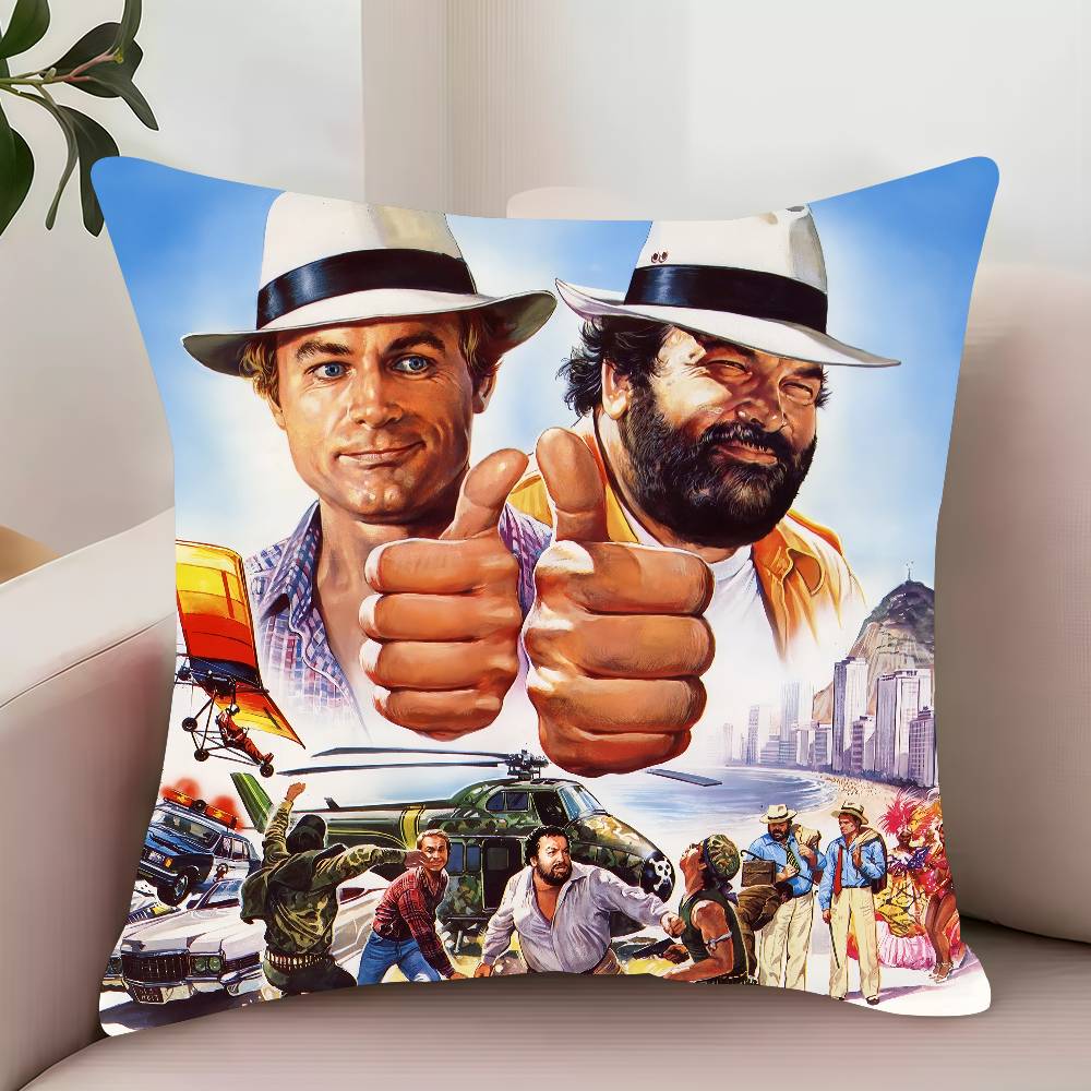 T-Terence Hill and B-Bud Spencer Pillow Case Decor Protective Covers Comfortable soft for Sofa Living Room Home office 16x16Inch
T-Terence Hill and B-Bud Spencer Pillow Case Decor Protective Covers Comfortable soft for Sofa Living Room Home office 16x16Inch
