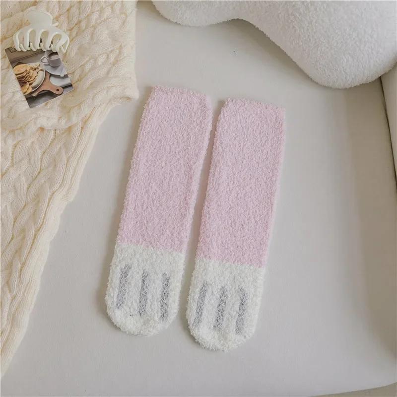 1Pair Women Cute Cat Claw Print Socks Soft Warm Comfortable Coral Fleece Sock High Quality Kawaii Cartoon Colorblock Middle Sox XXXS
1Pair Women Cute Cat Claw Print Socks Soft Warm Comfortable Coral Fleece Sock High Quality Kawaii Cartoon Colorblock Middle Sox XXXS