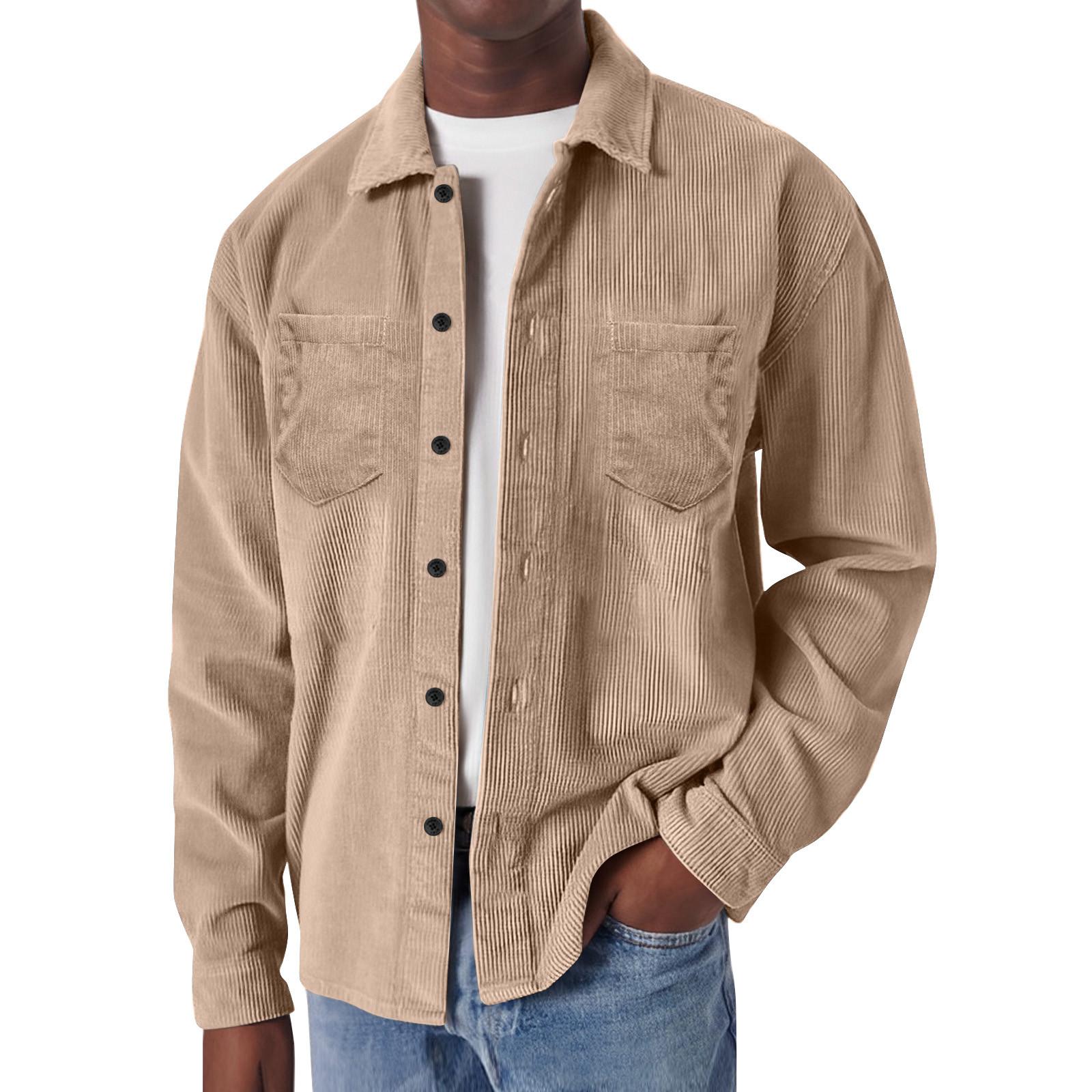 Men s Striped Corduroy Casual Loose Button Lapel Pocket Long Sleeve Shirt S хакі
Men s Striped Corduroy Casual Loose Button Lapel Pocket Long Sleeve Shirt S хакі