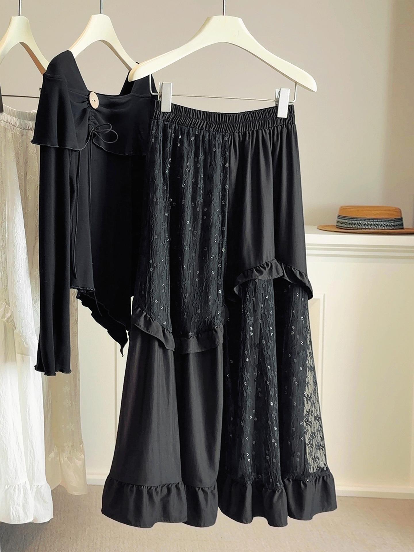Women s Spring Irregular Lace Ruffle High-Waisted A-Line Skirt One Size чорний
Women s Spring Irregular Lace Ruffle High-Waisted A-Line Skirt One Size чорний