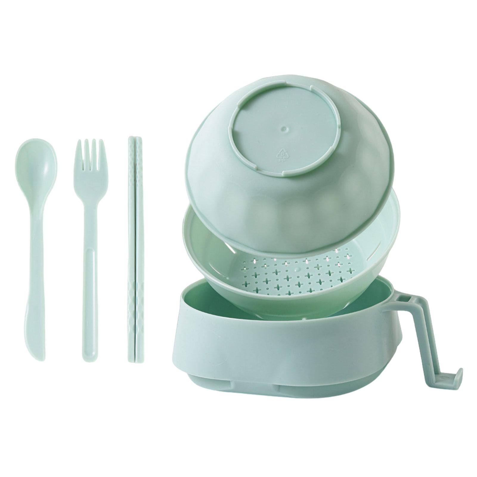 Набор пластиковых мисок для микроволновой печи с дренажной миской и палочками для еды, бытовая миска для лапши быстрого приготовления зелёный
Набор пластиковых мисок для микроволновой печи с дренажной миской и палочками для еды, бытовая миска для лапши быстрого приготовления зелёный