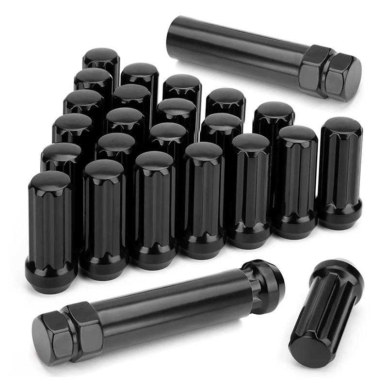 M14X1.5 Wheel Lug Nuts, 24 Pieces 14Mmx1.5 7 Spline Drive Awl Acorn Cone Lug Nuts 2Inch Long Black With 2 Socket Key чорний
M14X1.5 Wheel Lug Nuts, 24 Pieces 14Mmx1.5 7 Spline Drive Awl Acorn Cone Lug Nuts 2Inch Long Black With 2 Socket Key чорний