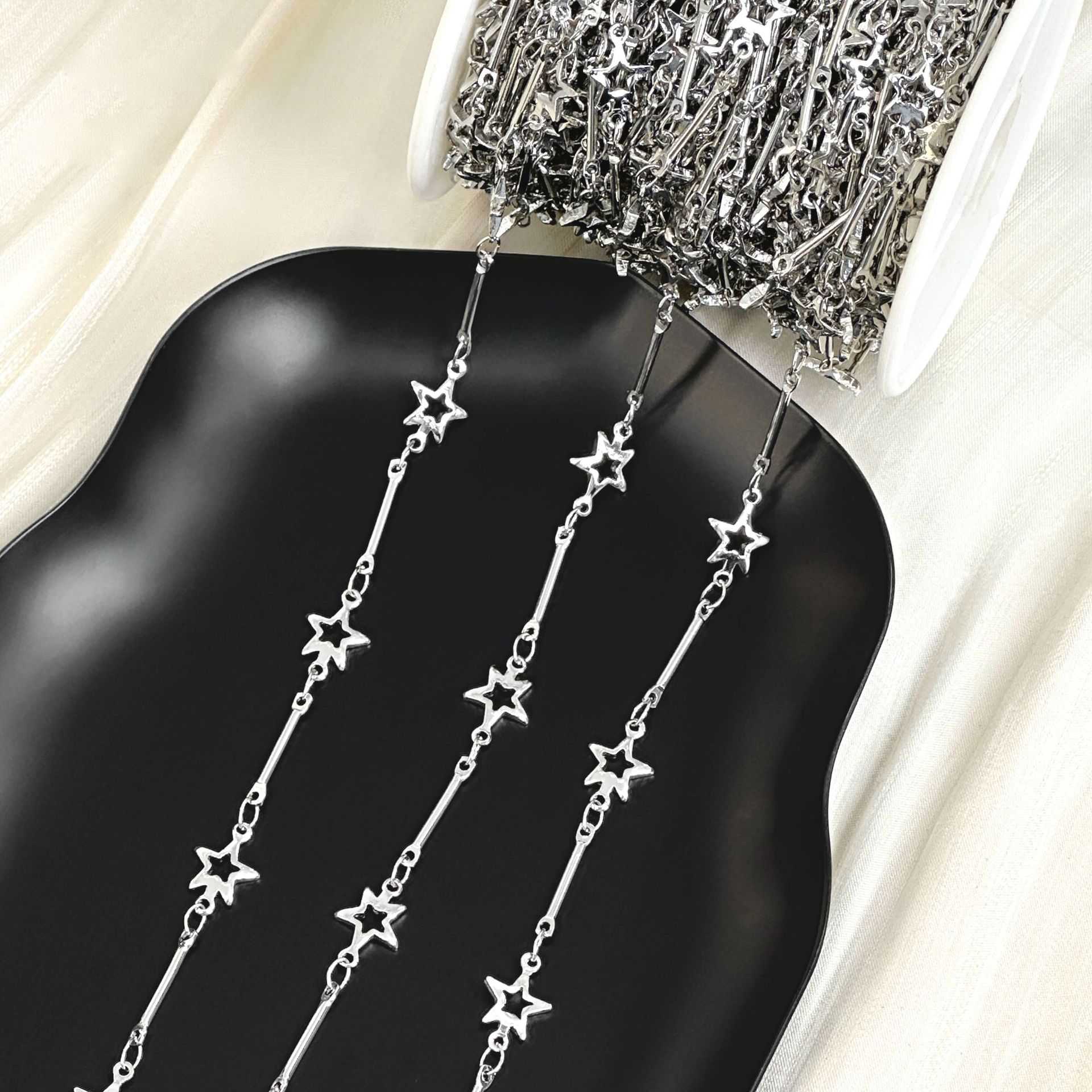0.5/1/2/5m Straight Stick Star Chain Hollow Out Pentagram DIY Handmade Chain Necklace Bracelet Jewelry Clothing Accessories 0.5 Meter
0.5/1/2/5m Straight Stick Star Chain Hollow Out Pentagram DIY Handmade Chain Necklace Bracelet Jewelry Clothing Accessories 0.5 Meter