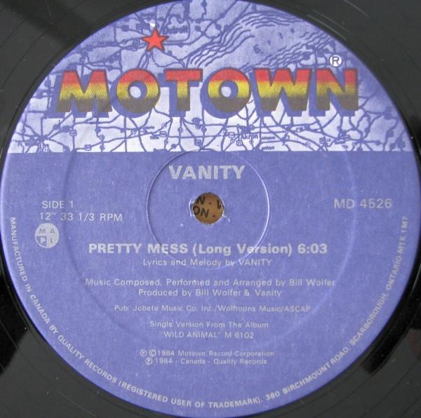 12inch Record VANITY Pretty Mess MD4526 Motown 1984 Canada SoulFunk Used
12inch Record VANITY Pretty Mess MD4526 Motown 1984 Canada SoulFunk Used