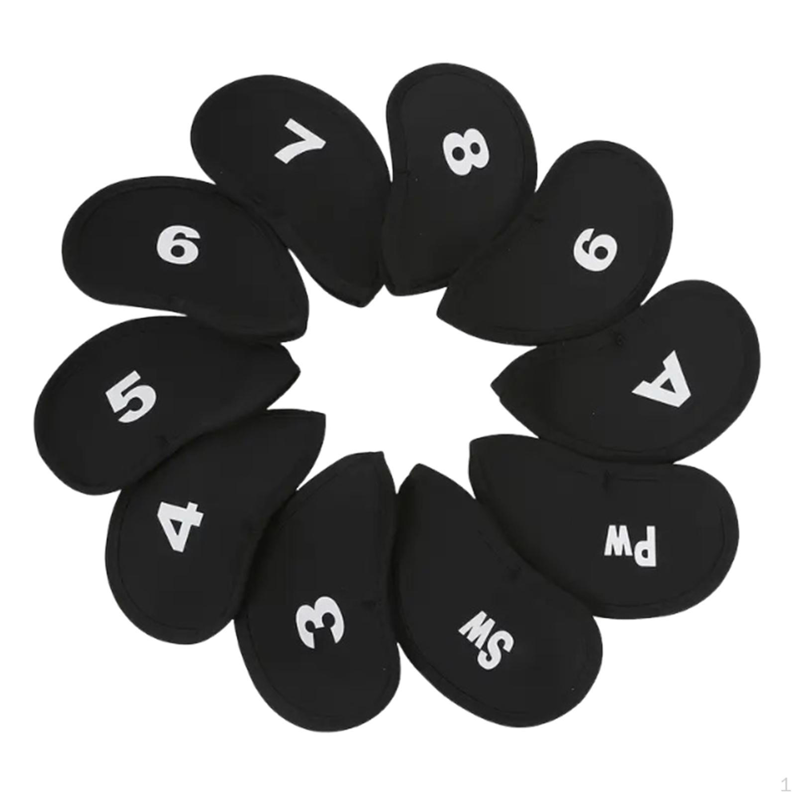 10 неопреновых чехлов для головок гольф-клубов, универсальный размер чёрный
10 неопреновых чехлов для головок гольф-клубов, универсальный размер чёрный