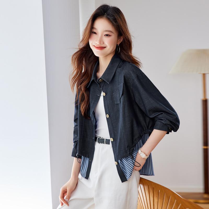 2025 Spring Women s Stylish Loose Fit Casual Patchwork Faux Two-Piece Denim Jacket L джинсовый синий
2025 Spring Women s Stylish Loose Fit Casual Patchwork Faux Two-Piece Denim Jacket L джинсовый синий