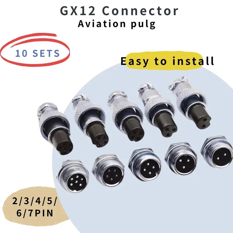 10 Pcs GX12 Aviation Circular Connector GX12-2Pin 3pin 4pin 5pin 6pin 7pin Male Female 12MM M12 Fixed Rear Nut Plug&Socket
10 Pcs GX12 Aviation Circular Connector GX12-2Pin 3pin 4pin 5pin 6pin 7pin Male Female 12MM M12 Fixed Rear Nut Plug&Socket