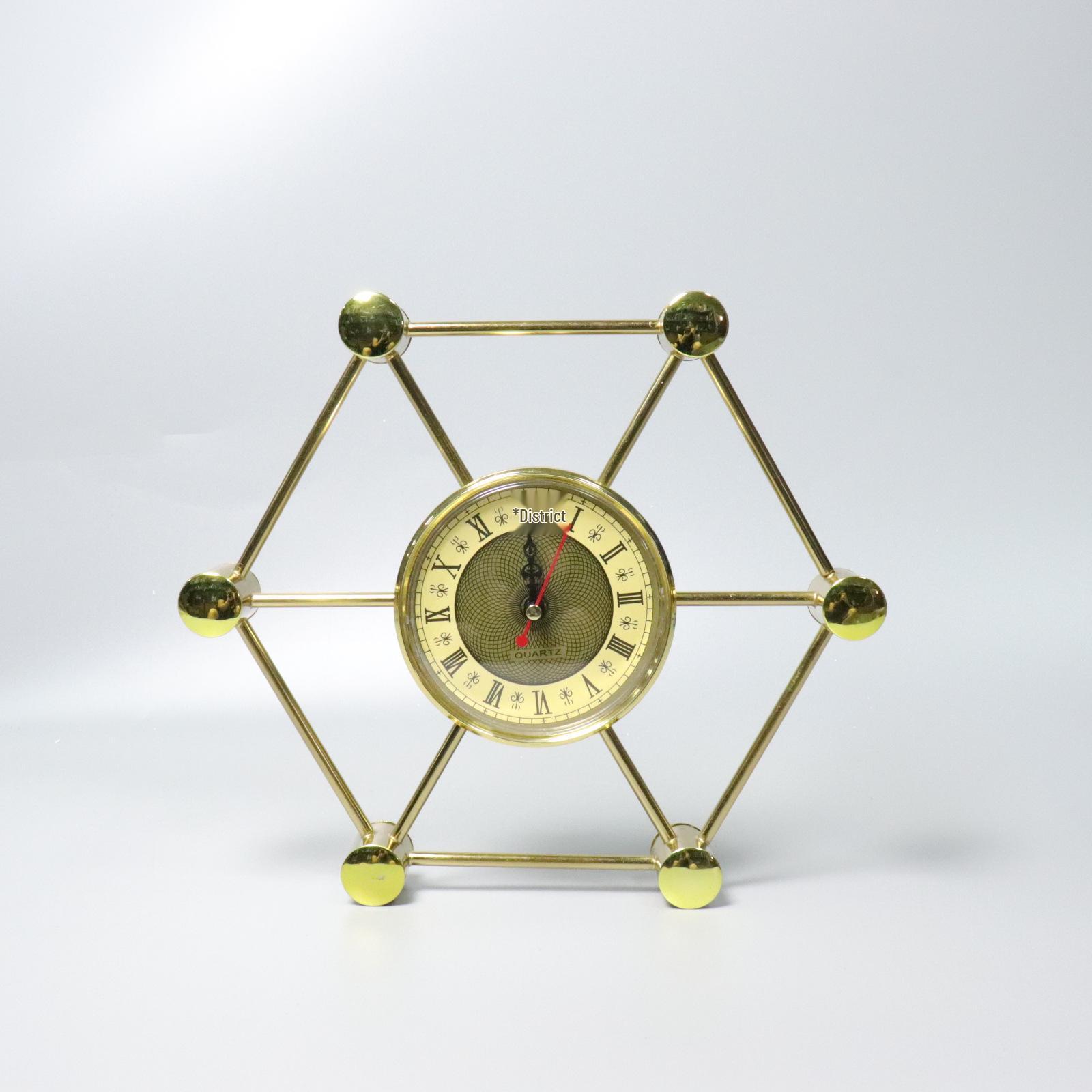 European Geometric Silent Table Clock for Living Room or Wine Cabinet – Metal Plating Home Decor
European Geometric Silent Table Clock for Living Room or Wine Cabinet – Metal Plating Home Decor