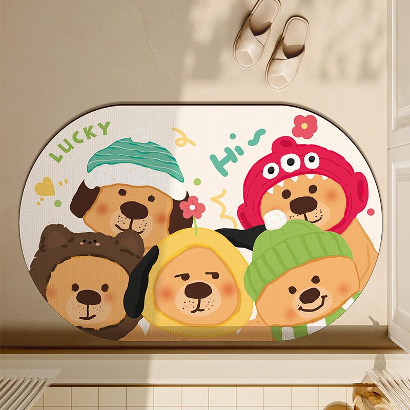 Коврики для ванной комнаты с сильным водопоглощением и быстросохнущей диатомовой грязью, противоскользящие, мультяшные, для туалета, противопадающие коврики для ног 40 * 60cm
Коврики для ванной комнаты с сильным водопоглощением и быстросохнущей диатомовой грязью, противоскользящие, мультяшные, для туалета, противопадающие коврики для ног 40 * 60cm