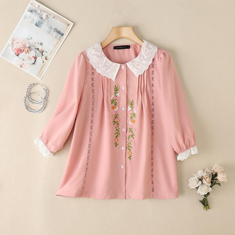 ZANZEA Женская повседневная блузка свободного кроя с цветочной вышивкой и рукавами 3/4 5XL
ZANZEA Женская повседневная блузка свободного кроя с цветочной вышивкой и рукавами 3/4 5XL