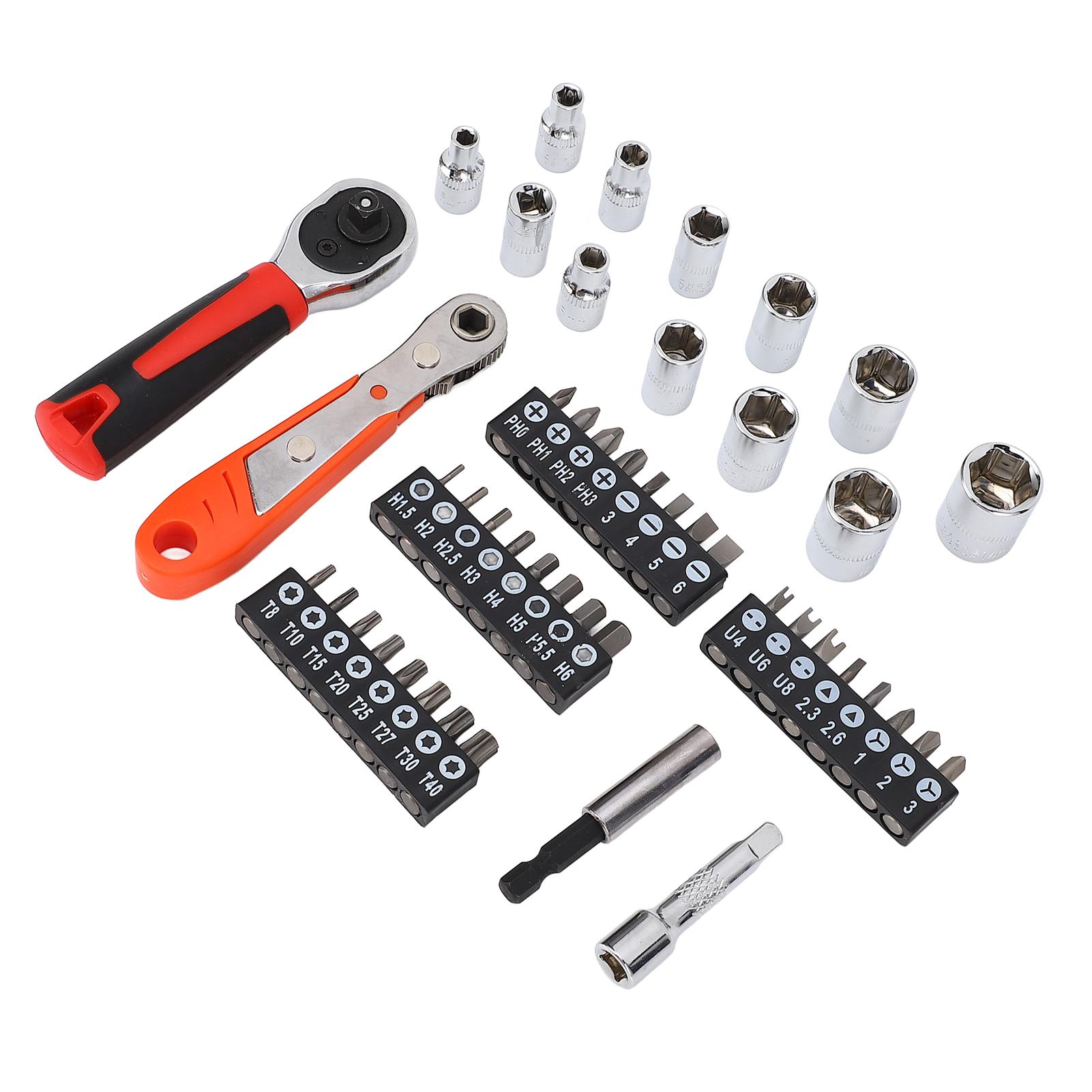 Набор отверток с трещоткой 48 в 1 Трещоточный ключ 14-дюймовый Торцевая головка Шлиц Крестовая отверточная бита Бытовой
Набор отверток с трещоткой 48 в 1 Трещоточный ключ 14-дюймовый Торцевая головка Шлиц Крестовая отверточная бита Бытовой