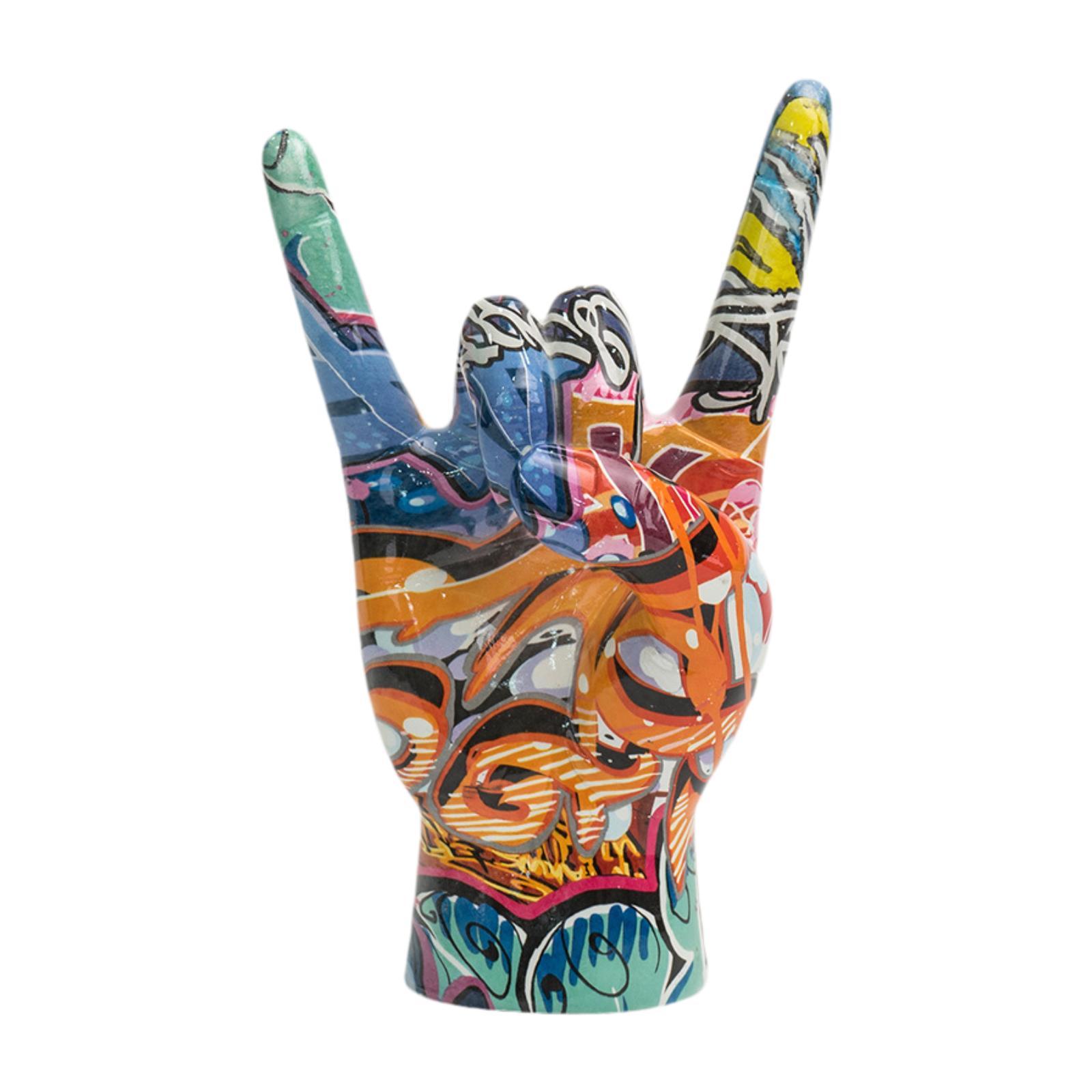 Rock on Hand Gesture Statue Art Figurine Home Decor Centerpiece Delicate Creative Sculpture for Cabinet Office Indoor Shelf Home
Rock on Hand Gesture Statue Art Figurine Home Decor Centerpiece Delicate Creative Sculpture for Cabinet Office Indoor Shelf Home