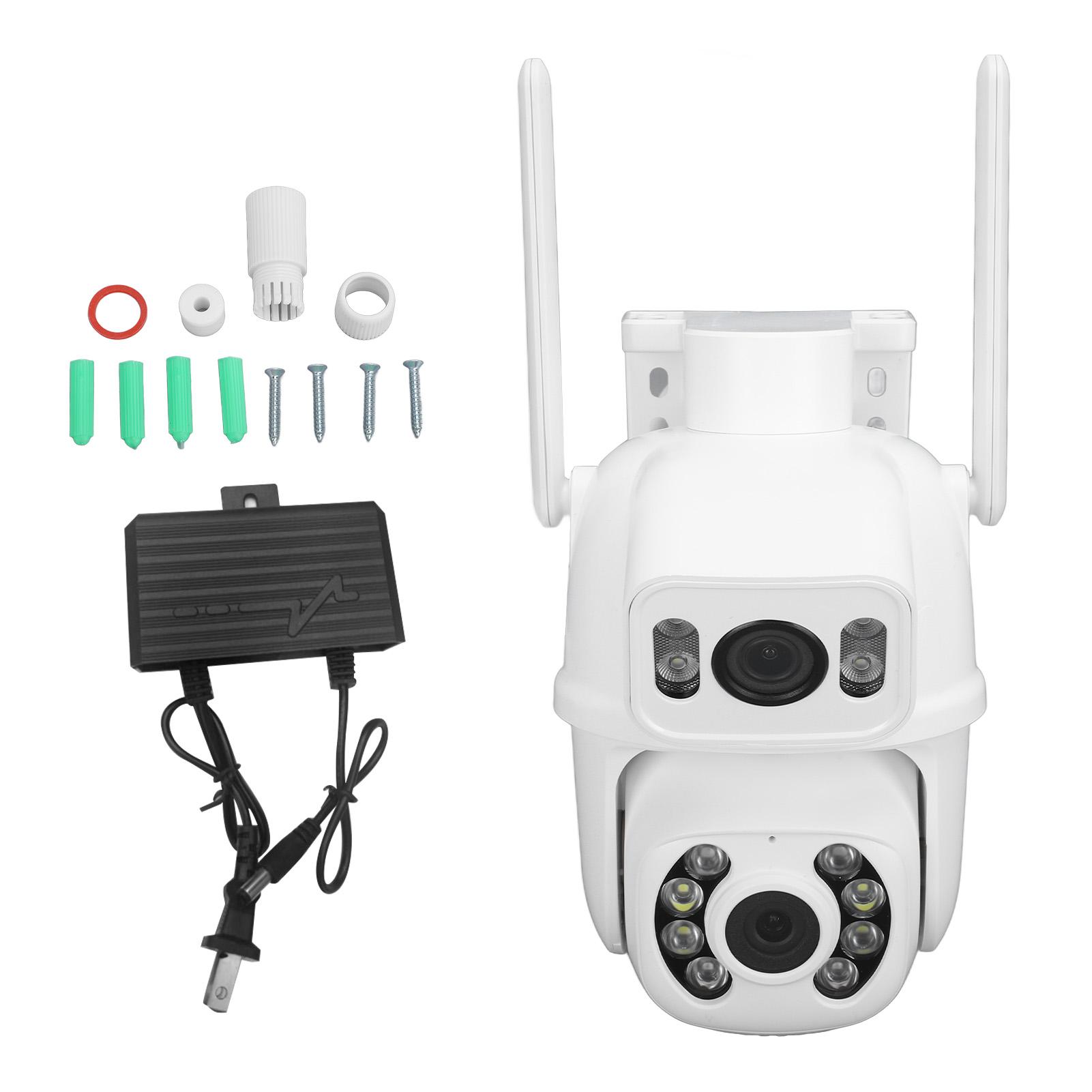 Dual Lens Security Camera Two Night Vision 3MP IP66 2304x2592 100‑240V 2 Way Voice WiFi Outdoor US Plug
Dual Lens Security Camera Two Night Vision 3MP IP66 2304x2592 100‑240V 2 Way Voice WiFi Outdoor US Plug