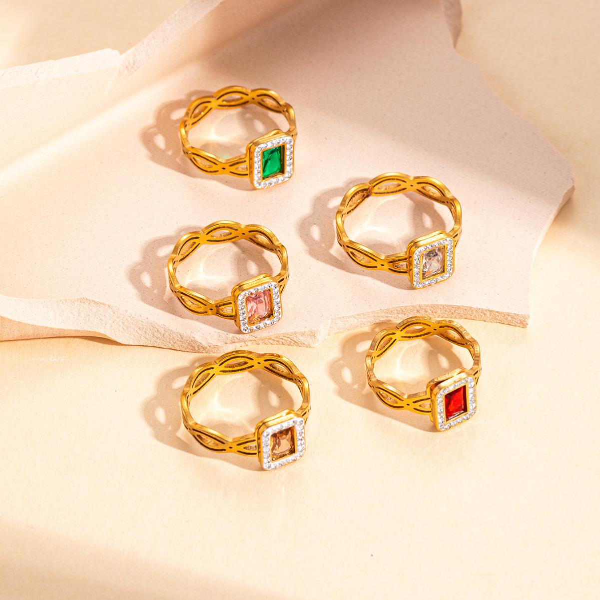 European & American Style Titanium Steel Gemstone Ring - Light Luxury, Versatile, Non-Fading Women s Fashion Accessory. One Size
European & American Style Titanium Steel Gemstone Ring - Light Luxury, Versatile, Non-Fading Women s Fashion Accessory. One Size
