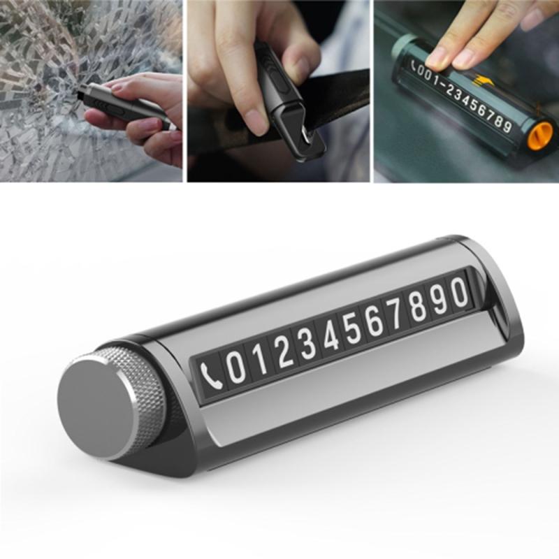 Parking Number Plate with Aromatherapy Multi-function Car Safety Hammer Window Breaker Grey
Parking Number Plate with Aromatherapy Multi-function Car Safety Hammer Window Breaker Grey