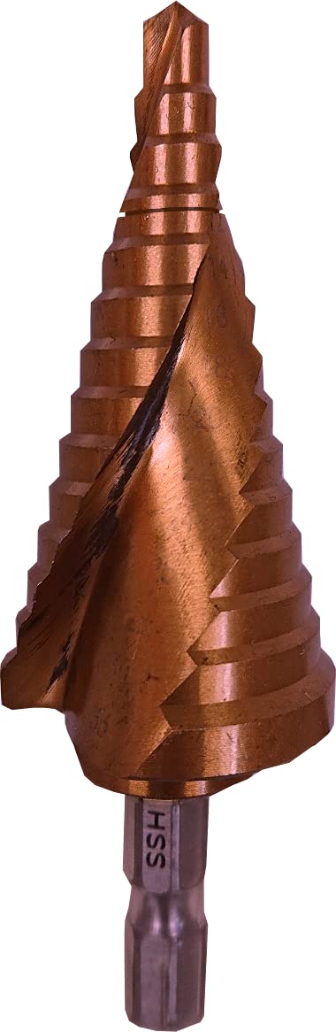 Zexon Stainless Steel Step Drill Drilling 33 mm ZSD-633S Sizes 6, 9, 12, 15, 18, 21, 24, 27, 30, бронзовый
Zexon Stainless Steel Step Drill Drilling 33 mm ZSD-633S Sizes 6, 9, 12, 15, 18, 21, 24, 27, 30, бронзовый