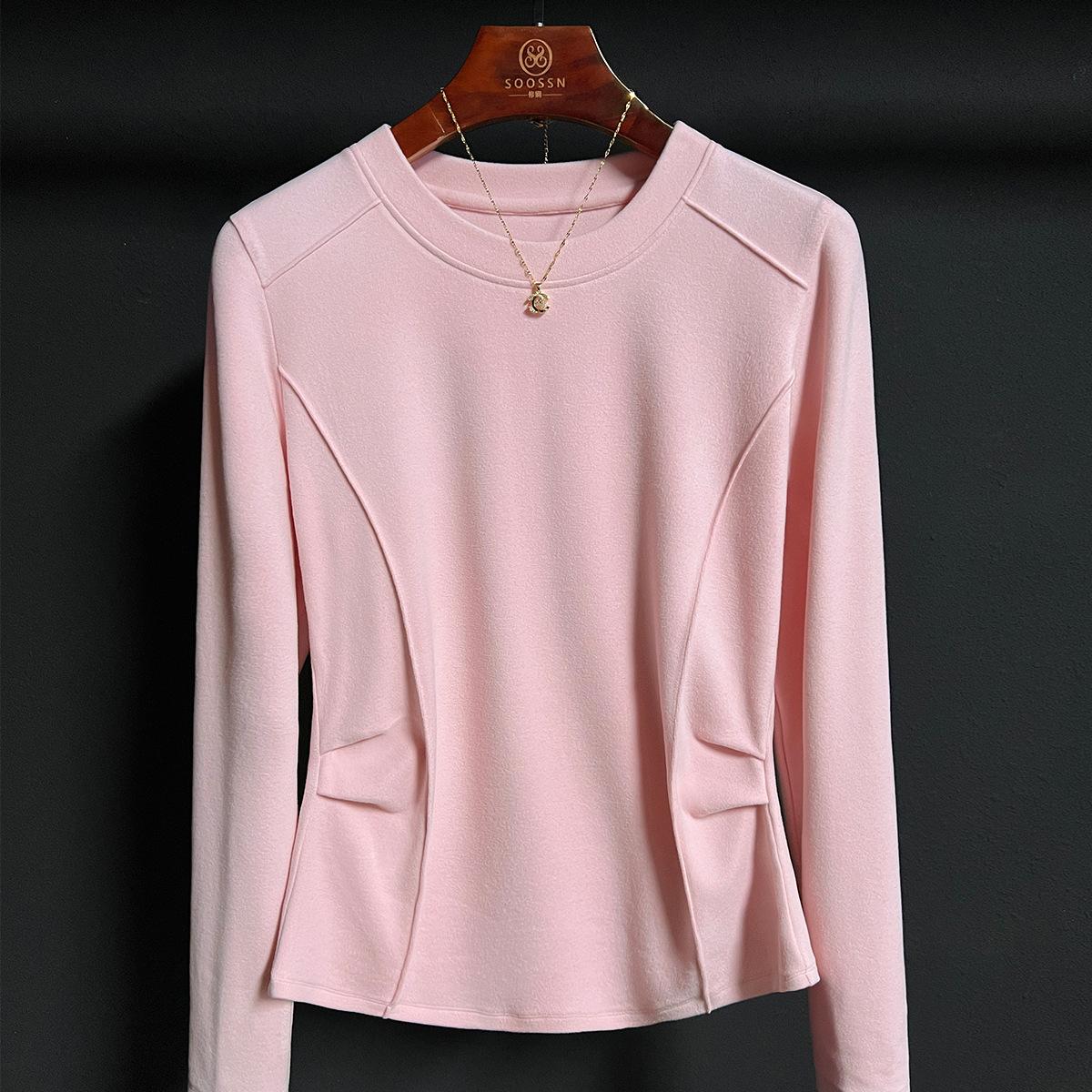 Женская базовая рубашка с круглым вырезом из двухстороннего немецкого бархата на зиму с новым термобельем для худых женщин XXXL розовый
Женская базовая рубашка с круглым вырезом из двухстороннего немецкого бархата на зиму с новым термобельем для худых женщин XXXL розовый