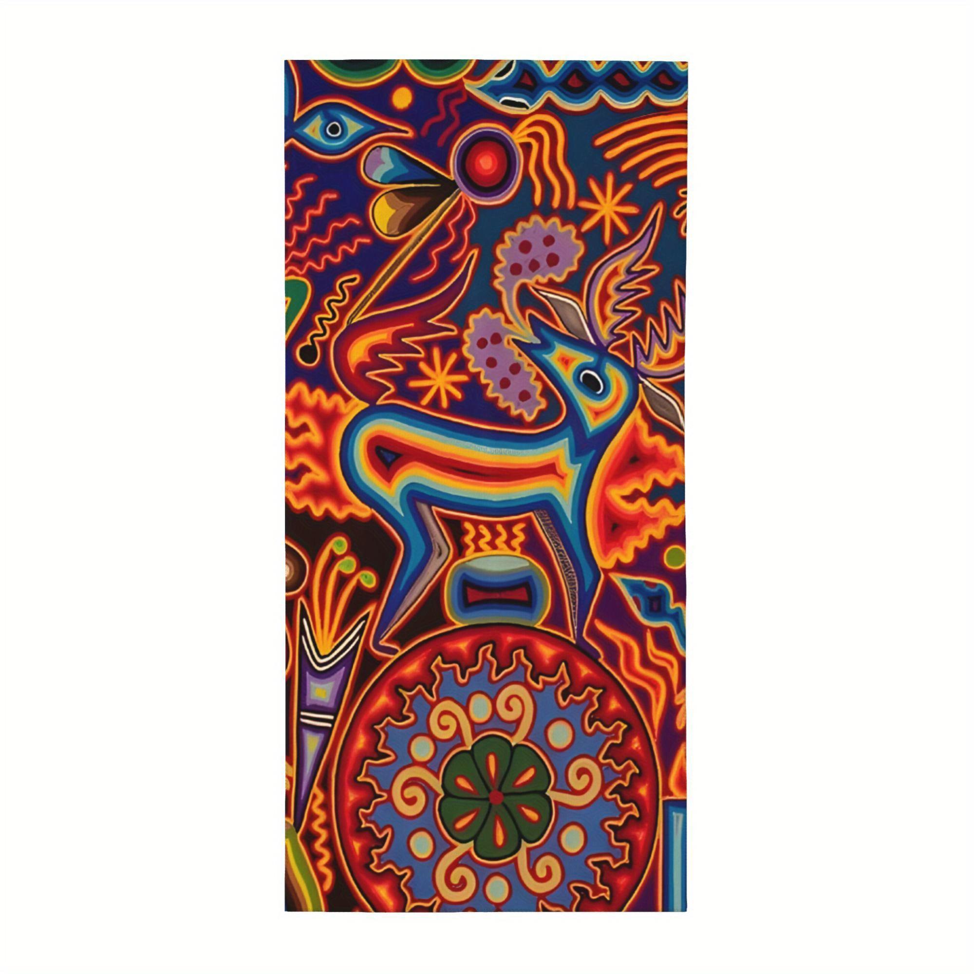 1pcHuichol-Inspired Beach Towel Quick-Dry,Soft Polyester Blend,Vibrant Tropical Pattern with Colorful Designs,Ideal for Swimming W30*H60(CM)
1pcHuichol-Inspired Beach Towel Quick-Dry,Soft Polyester Blend,Vibrant Tropical Pattern with Colorful Designs,Ideal for Swimming W30*H60(CM)