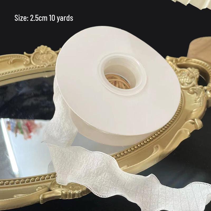 Pleated Silk Ribbon with Floral Ruffles for Gift Wrapping and Decorative Tying
Pleated Silk Ribbon with Floral Ruffles for Gift Wrapping and Decorative Tying