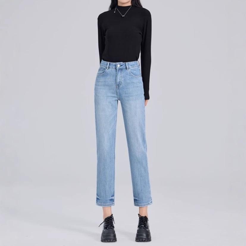 Women s Light Blue Cigarette Jeans - 2025 Spring Collection: Stretchy, Slimming, Nine-Point Straight-Leg, Comfortable & Versatile 29
Women s Light Blue Cigarette Jeans - 2025 Spring Collection: Stretchy, Slimming, Nine-Point Straight-Leg, Comfortable & Versatile 29