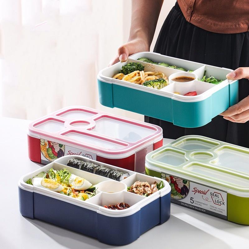Lunch Box Salad Sandwich Bento Box with Fork and Spoon Student Office Picnic Portable Microwave Available Food Container Cutlery
Lunch Box Salad Sandwich Bento Box with Fork and Spoon Student Office Picnic Portable Microwave Available Food Container Cutlery